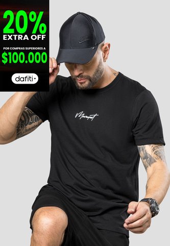 Camiseta Hombre Negro Mp 100495 MP