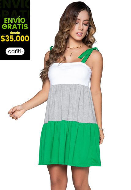 Vestido Corto Mujer Multicolor Mp 32725