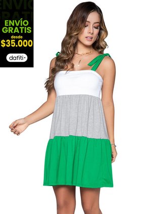 Vestido Corto Mujer Multicolor Mp 32725