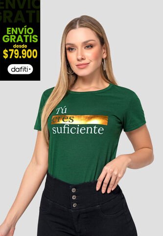 Camiseta Mujer Verde Pino Mp 111096 MP