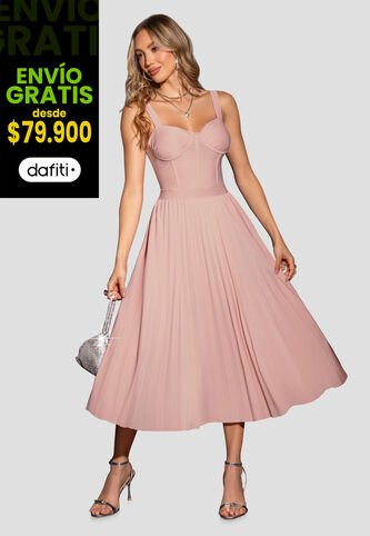 Vestido Corto Mujer Rosa Polvo Mp 113004 MP