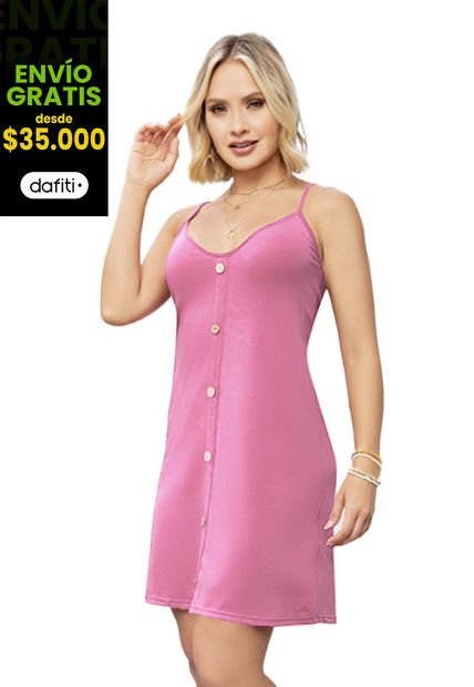 Vestido Corto Mujer Rosado Mp 6566
