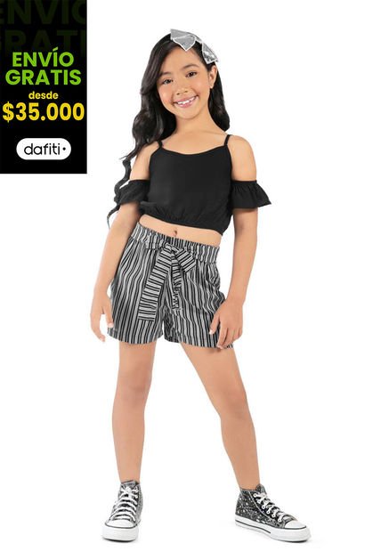 Conjunto Infantil Femenino Negro Mp 76058