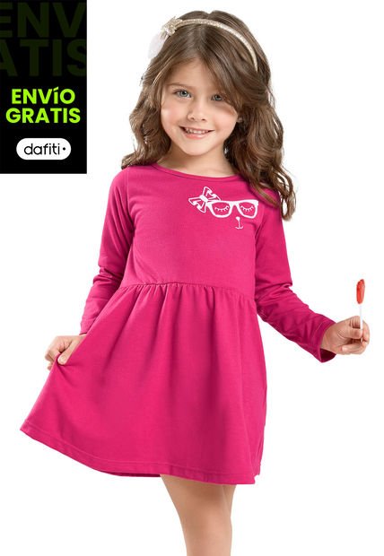Vestido Paq X2 Infantil Rosa Mp 32588