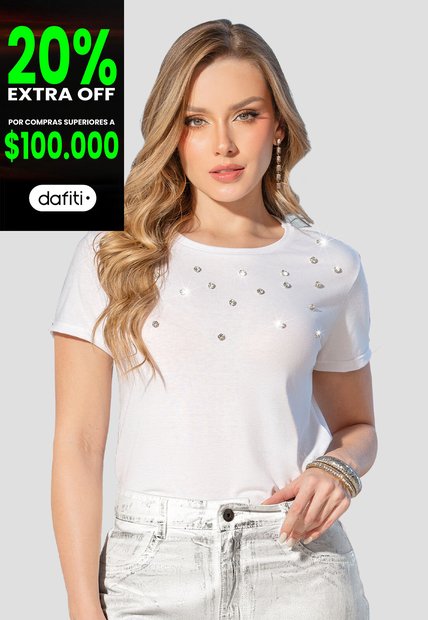 Camiseta Mujer Blanco Mp 105178