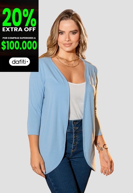 Cardigan Mujer Azul Claro Mp 105844