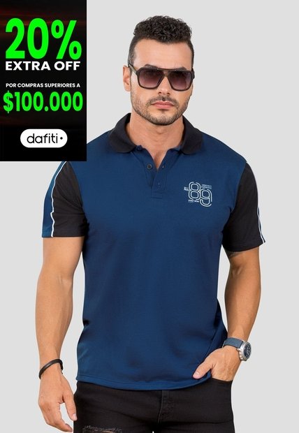Polo Hombre Azul Navy Mp 105398