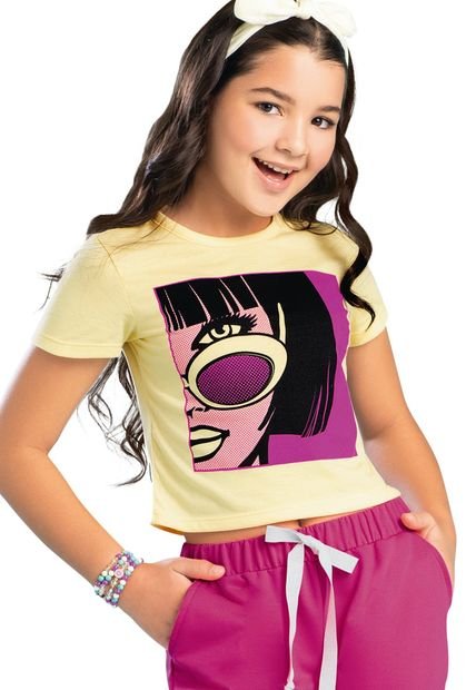 Blusa Infantil Femenino Amarillo Malteado Marketing Personal