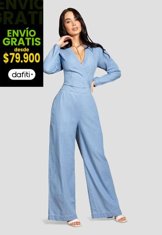 Enterizo Largo Mujer Azul Claro Mp 112684 MP