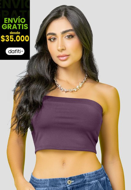 Crop Top Mujer Vino Mp 108098