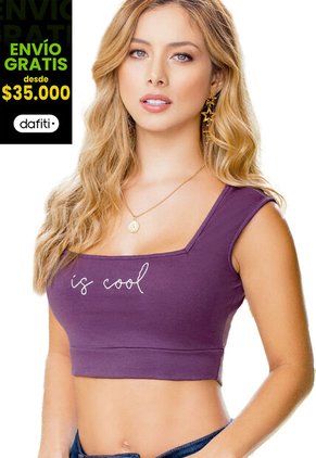 Crop Top Paq X2 Adulto Bicolor Mp 89919