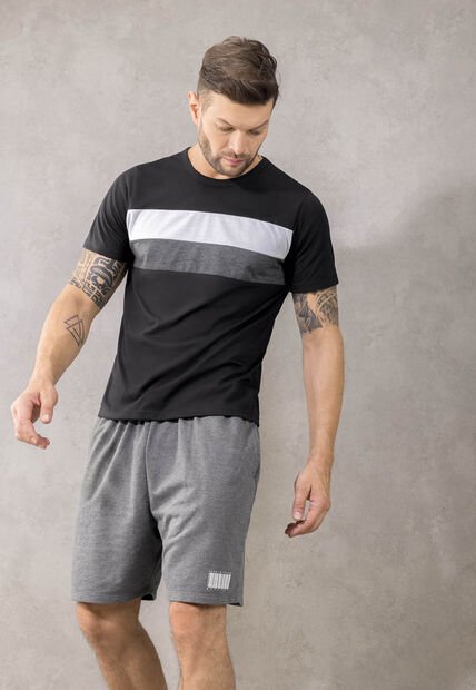 Bermuda Hombre Negro Mp 3346