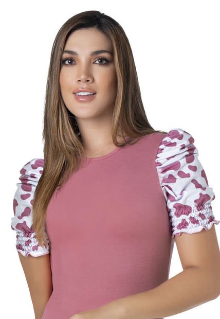 Camiseta Mujer Rosa Mp 9677