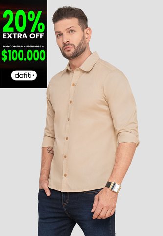 Camisa Hombre Beige Mp 103618 MP