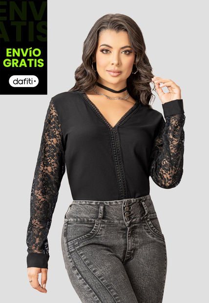 Blusa Mujer Negro Mp 106988
