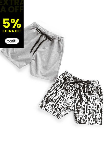 Bermuda Paq X2 Infantil Niño Multicolor Mp 91639