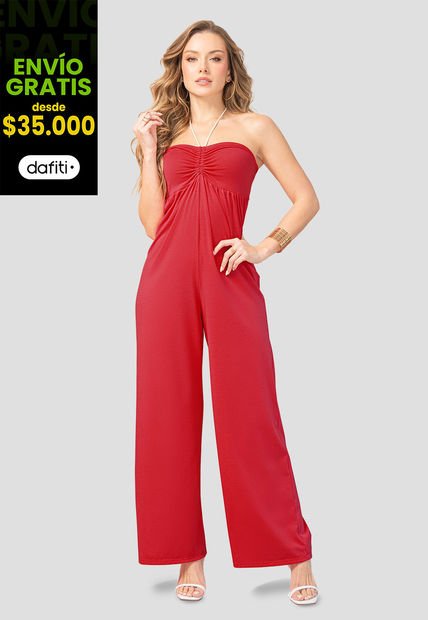 Enterizo Largo Mujer Rojo Mp 106976