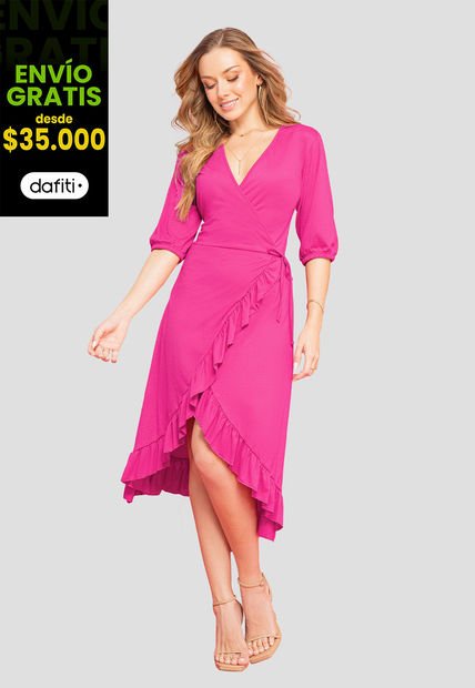 Vestido Mujer Magenta Vivo Mp 107844