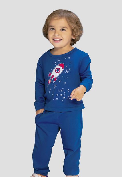 Conjunto Infantil Masculino Azul Mp 100729