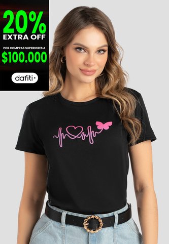 Camiseta Mujer Negro Mp 102830 MP