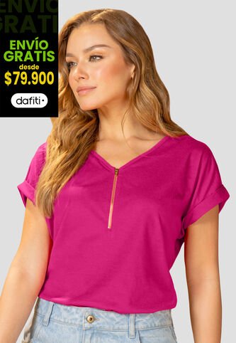 Blusa Mujer Magenta Vivo Mp 110425 MP