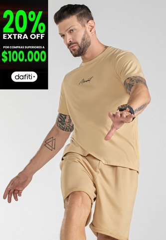 Camiseta Hombre Beige Mp 100495 MP