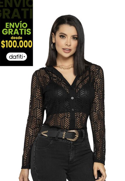 Camisa Mujer Negro Mp 4500