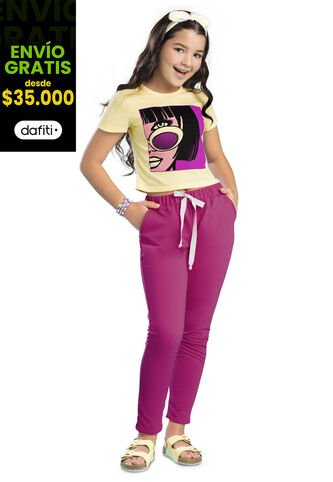 Jogger Infantil Fucsia Mp 79792 MP