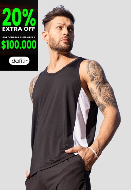 Camisilla Hombre Negro Mp 102573