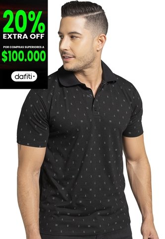 Polo Hombre Negro Mp 101785 MP