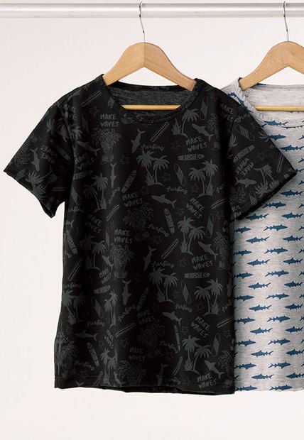 Camiseta Infantil Masculino Negro Mp 384