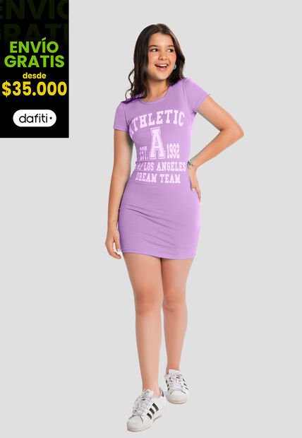 Vestido Corto Infantil Femenino Mora Mp 290
