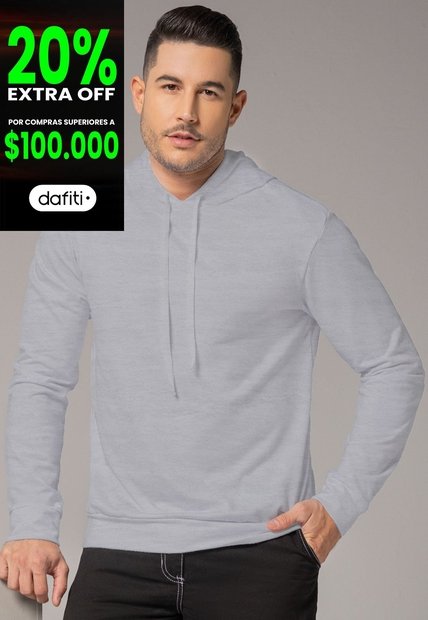 Buzo Hombre Gris Mp 393