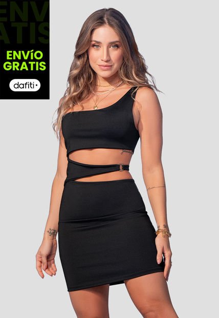 Vestido Mujer Negro Mp 107884