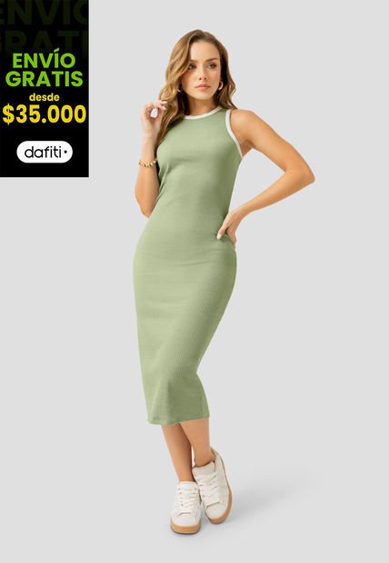 Vestido Mujer Verde Matcha Mp 107540