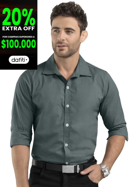 Camisa Hombre Verde Mp 34659