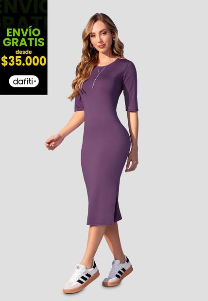 Vestido Mujer Ciruela Mp 107551
