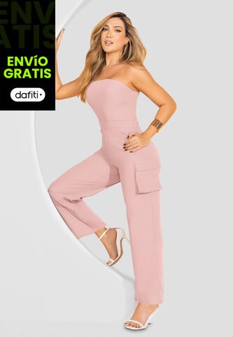 Enterizo Largo Mujer Rosa Polvo Mp 102617 MP
