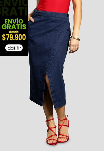 Falda Larga Mujer Azul Mp 111863 MP