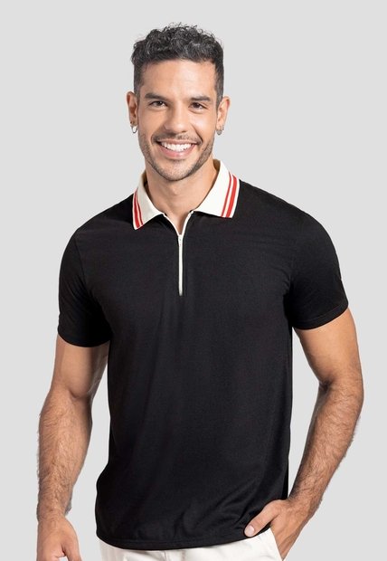 Polo Hombre Negro Mp 113956