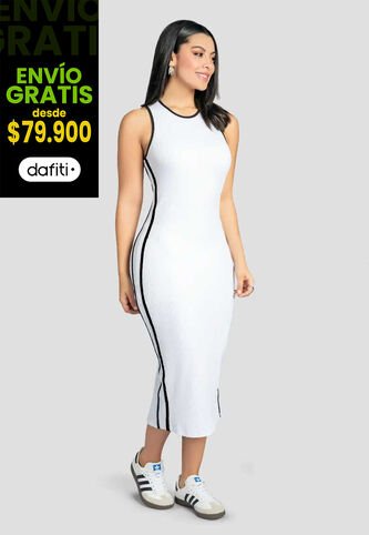 Vestido Largo Mujer Blanco Mp 111776 MP