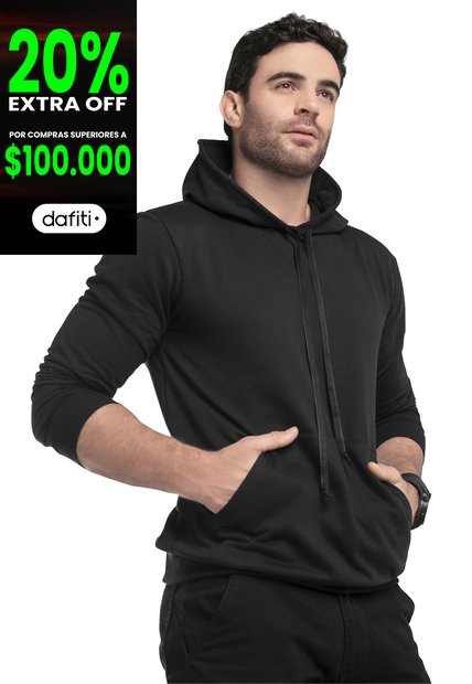 Buzo Hombre Negro Mp 89754