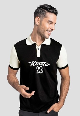 Polo Hombre Negro-Crema Mp 115708 MP