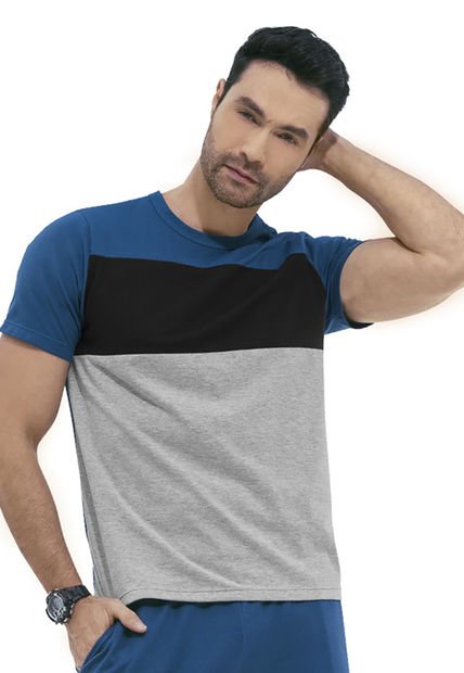 Camiseta Hombre Azul Petroleo Oscu Mp 31605