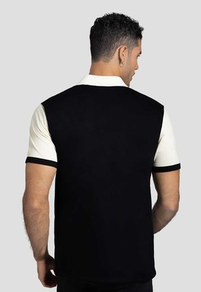 Polo Hombre Negro-Crema Mp 115708