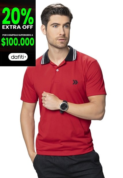 Polo Hombre Rojo Mp 89871