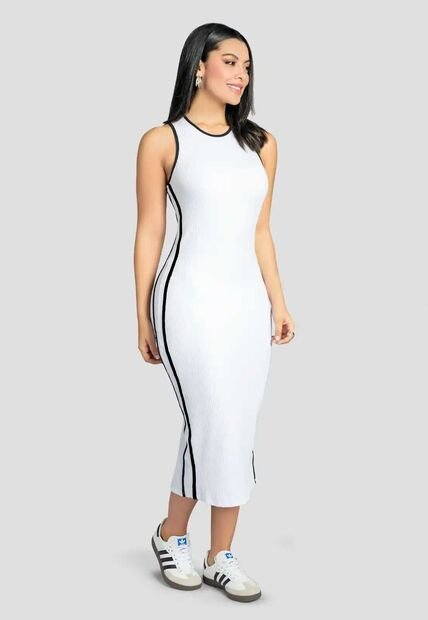 Vestido Largo Mujer Blanco Mp 111776