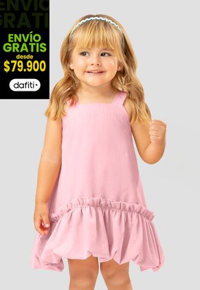 Vestido Infantil Femenino Rosa Polvo Mp 110245