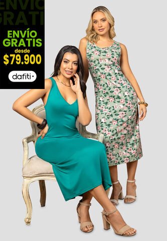 Vestido Paq X2 Mujer Bicolor Mp 112022 MP