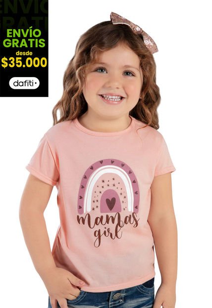 Camiseta Infantil Femenino Palo De Rosa Mp 92854